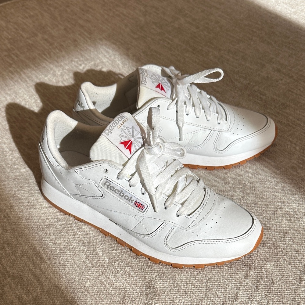 Reebok White Classic Women's Leather Sneakers